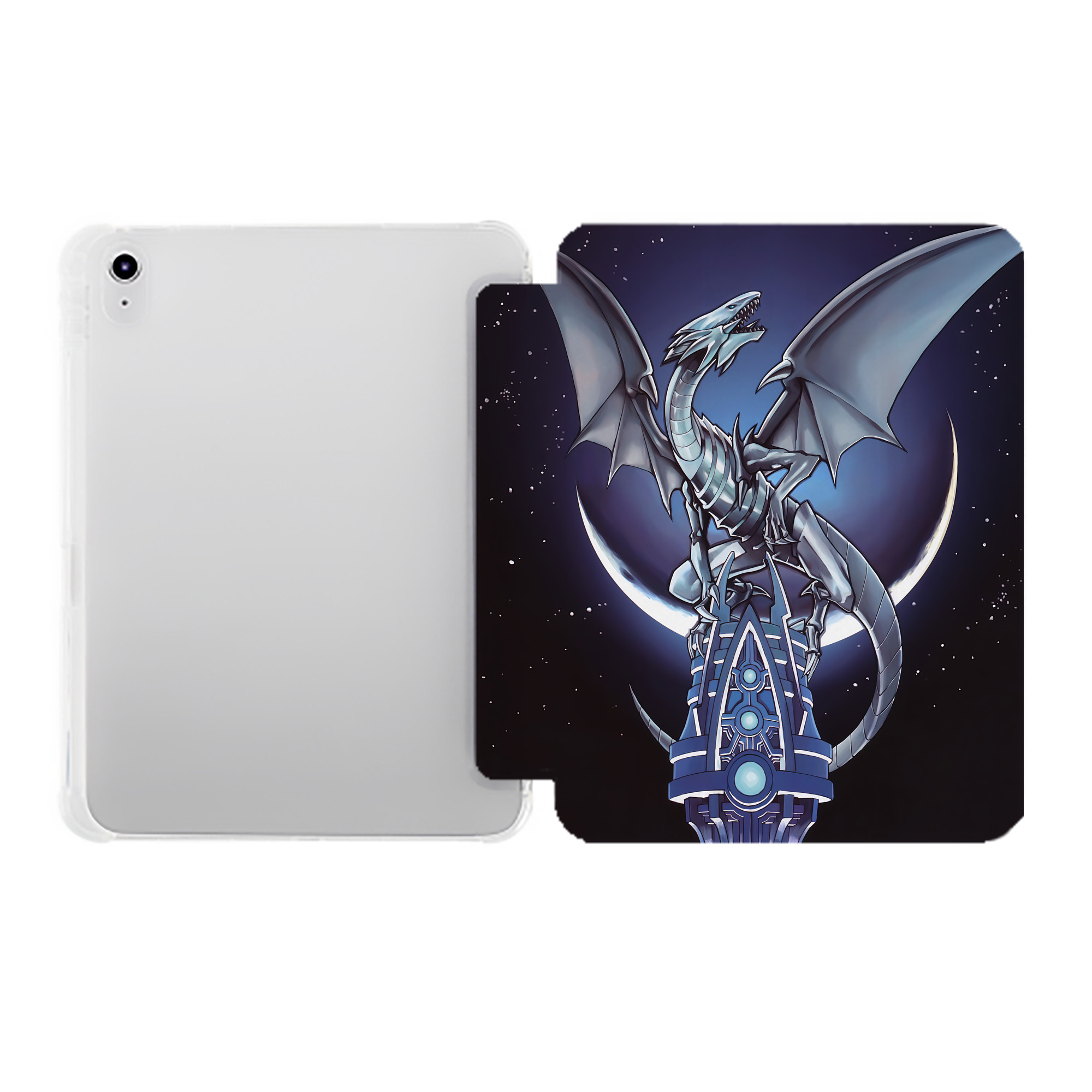 （画像用） 遊☆戯☆王 Yu-Gi-Oh! IPad ケース ペン収納付き 三つ折りスタンド PUレザー×シリコン 対応機種9.5/10.5/10.9インチ